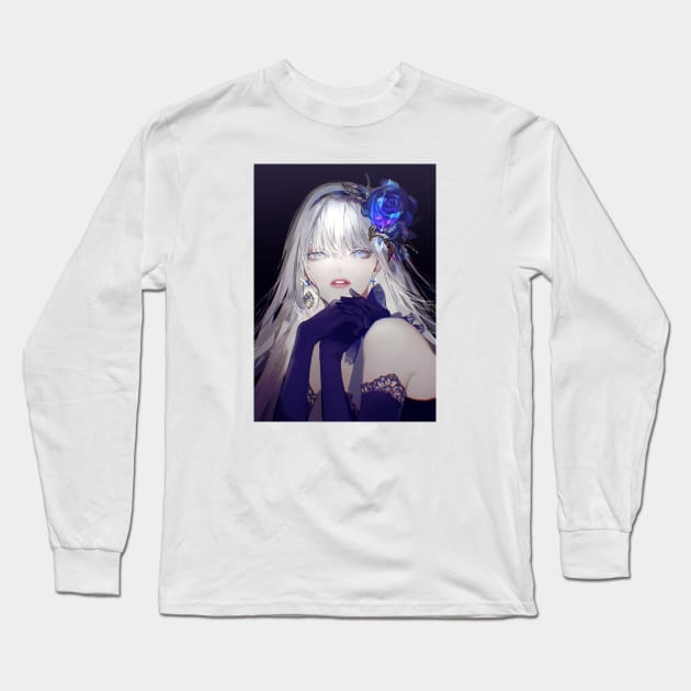 Blue Rose Long Sleeve T-Shirt by Snow Princess